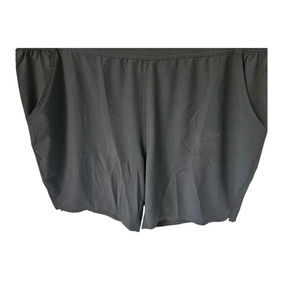 D&CO BEACH Shorts Plus Size Black High Rise Silky Dress Shorts Size 22W - Picture 3 of 13
